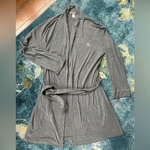 Victoria's Secret Lightweight Grey Robe W Pockets Size L